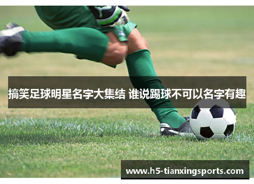 搞笑足球明星名字大集结 谁说踢球不可以名字有趣