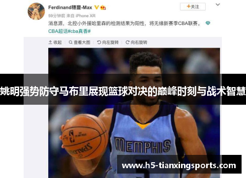 姚明强势防守马布里展现篮球对决的巅峰时刻与战术智慧